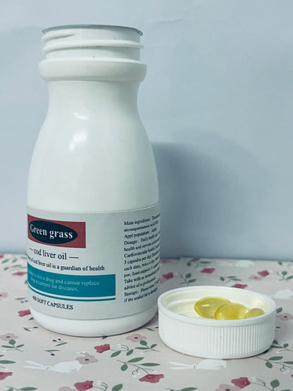 Green grass cod liver oil Fermented Cod Liver Oil Blend and Concentrated Butter Oil Blend - 400 Capsules