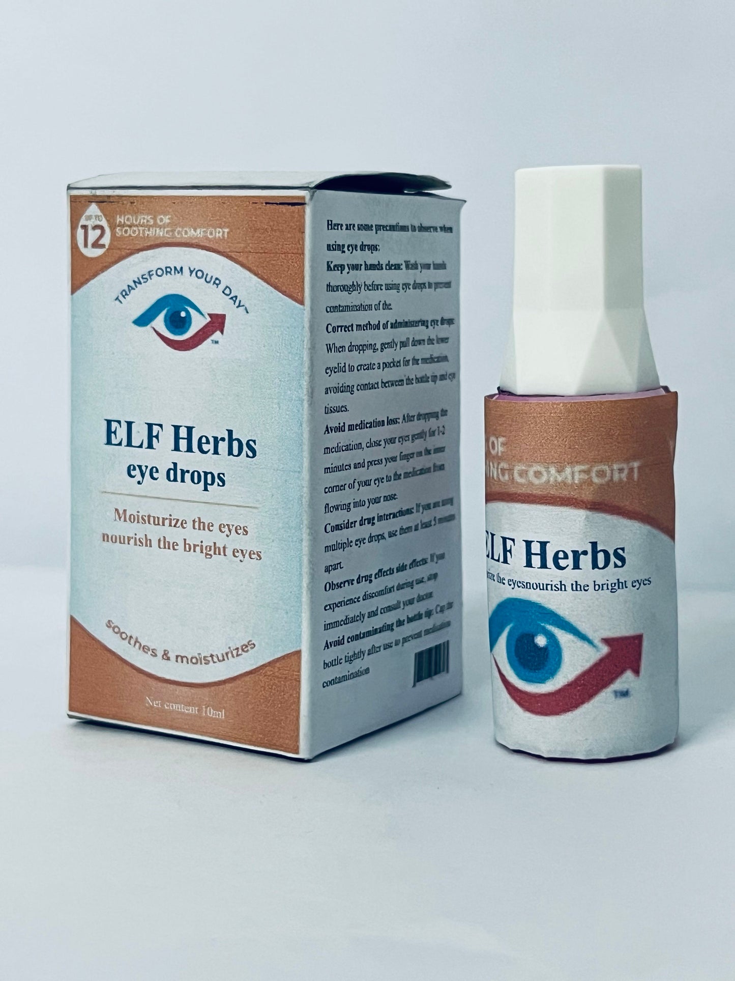 ELF Herbs eye drops Advanced Eye Relief, Lubricant Eye Drops for Dry Eyes, Moisturizing & Soothing, Replenishes Tears for Fast Relief