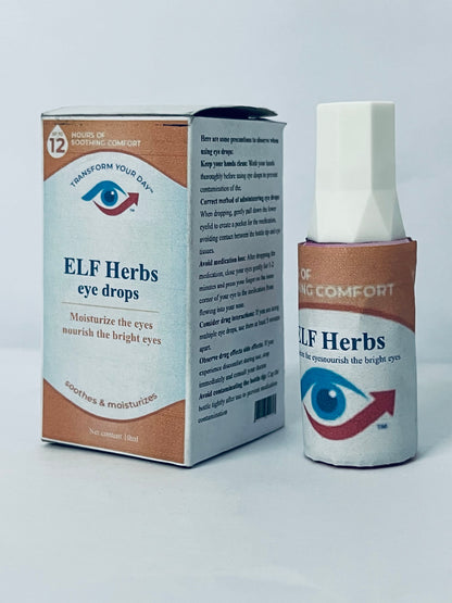 ELF Herbs eye drops Advanced Eye Relief, Lubricant Eye Drops for Dry Eyes, Moisturizing & Soothing, Replenishes Tears for Fast Relief