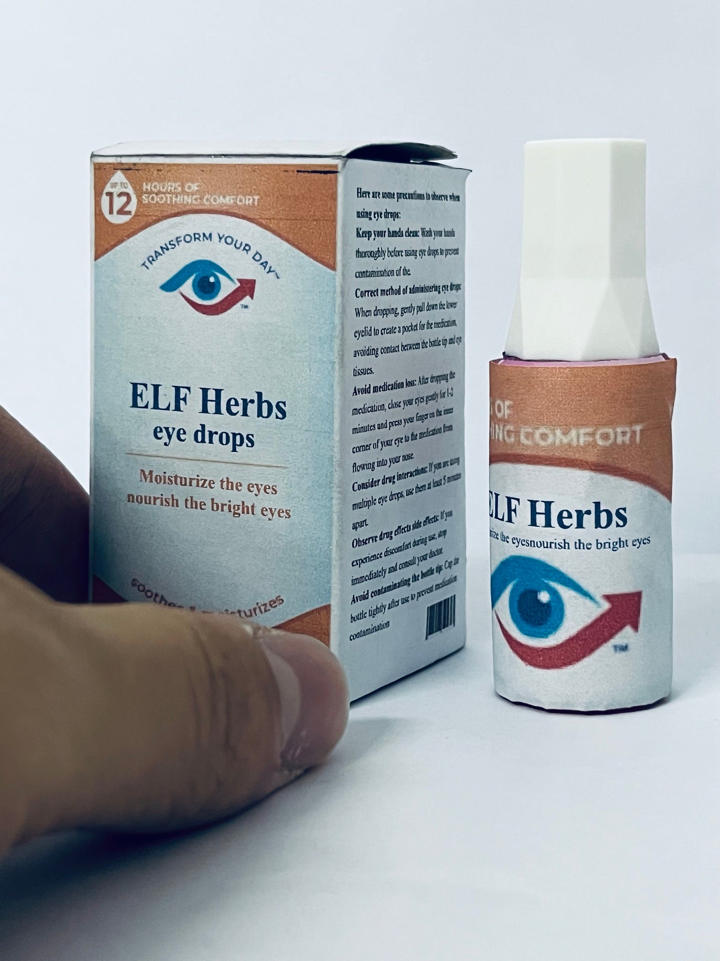ELF Herbs eye drops Advanced Eye Relief, Lubricant Eye Drops for Dry Eyes, Moisturizing & Soothing, Replenishes Tears for Fast Relief