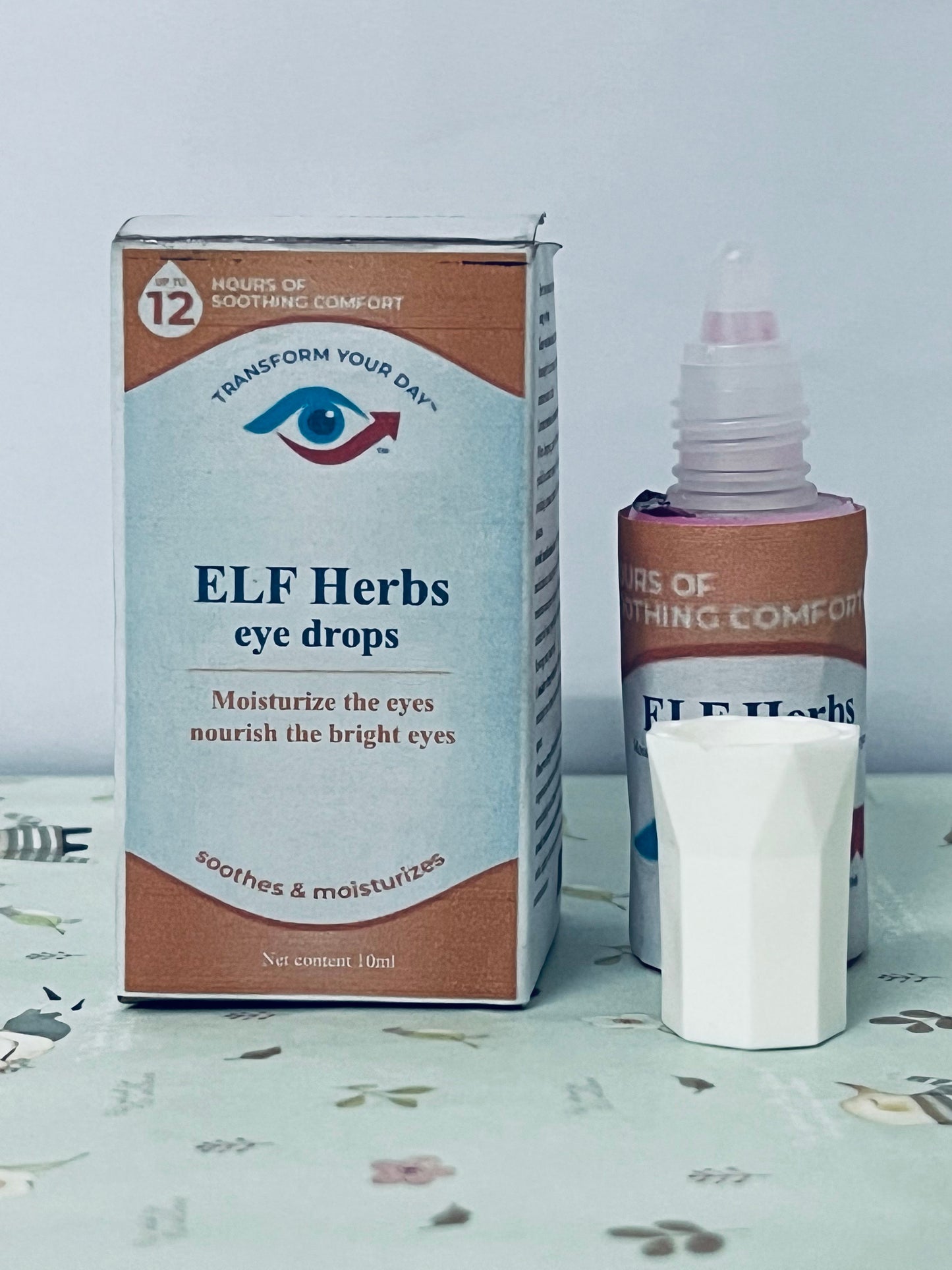 ELF Herbs eye drops Advanced Eye Relief, Lubricant Eye Drops for Dry Eyes, Moisturizing & Soothing, Replenishes Tears for Fast Relief