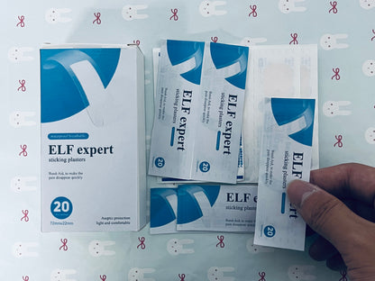 ELF expert sticking plasters Flexible Adhesive Bandages Sterile Bandage Strips with Non-Stick Pad, Latex Free, Wound Care for First Aid Kit (20 Bandages)