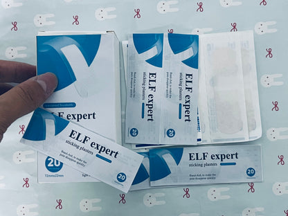 ELF expert sticking plasters Flexible Adhesive Bandages Sterile Bandage Strips with Non-Stick Pad, Latex Free, Wound Care for First Aid Kit (20 Bandages)