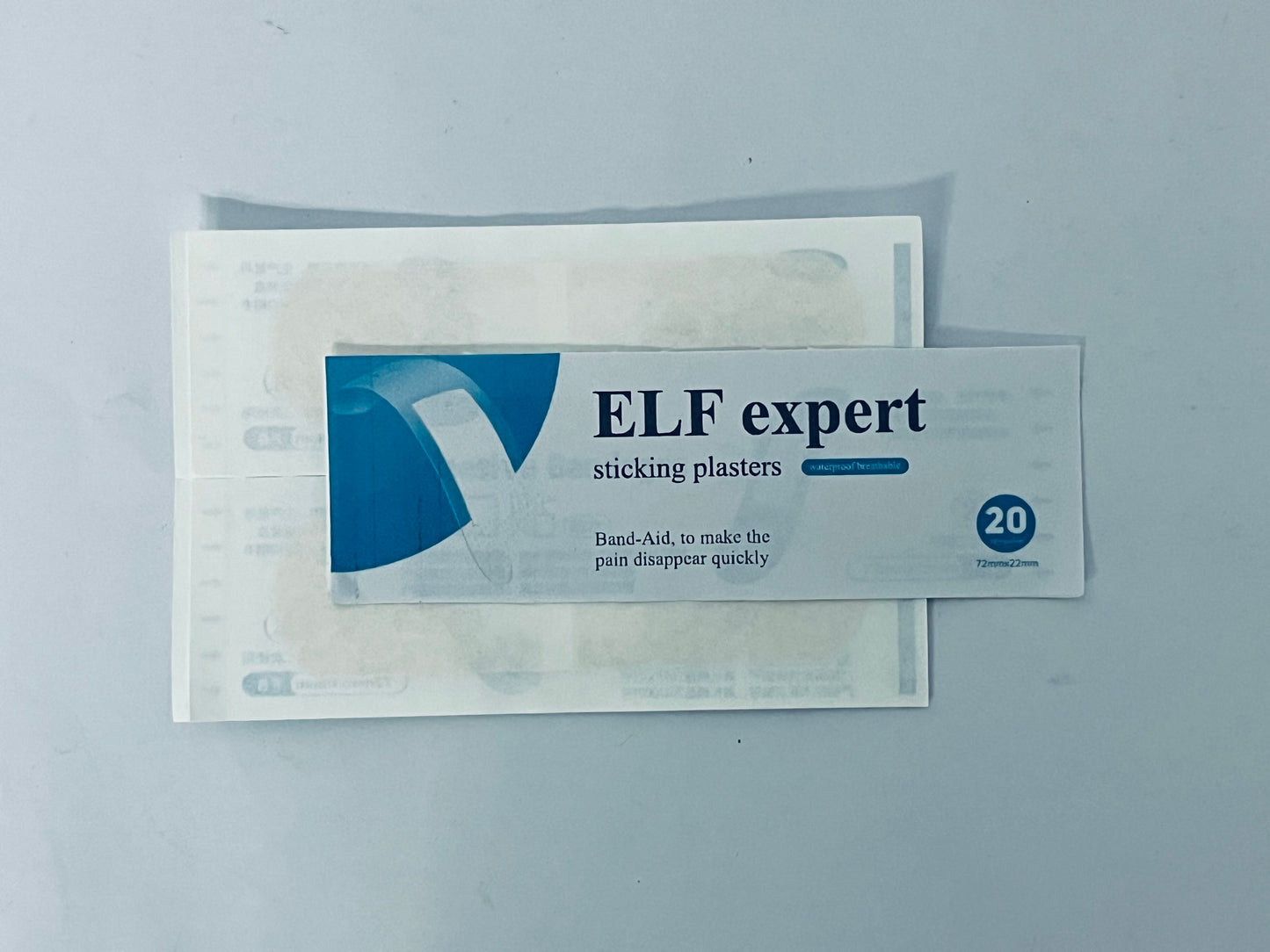 ELF expert sticking plasters Flexible Adhesive Bandages Sterile Bandage Strips with Non-Stick Pad, Latex Free, Wound Care for First Aid Kit (20 Bandages)