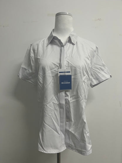 BEEBIRD shirts Womens Stain Shield Dress Shirts Short Sleeve Solid Tops Blouses Button Down Shirts