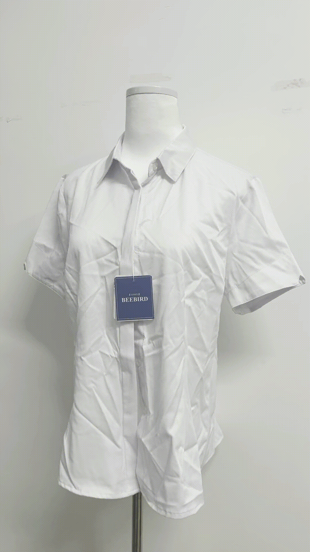 BEEBIRD shirts Womens Stain Shield Dress Shirts Short Sleeve Solid Tops Blouses Button Down Shirts