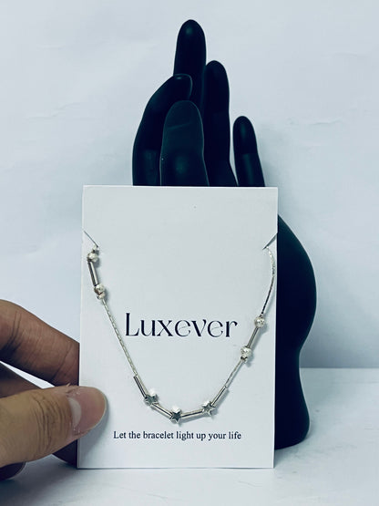 Luxever Star Chain Bracelets Lightweight Aesthetic Accessories Grunge Cool Couple Friendship Christmas Jewelry For Women