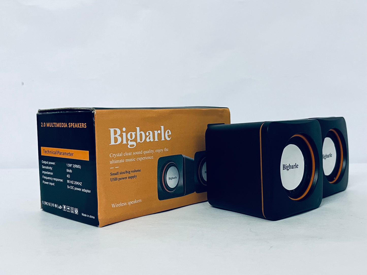 Bigbarle Wireless speakers Small Speaker Laptop Desktop Computer Speaker with Subwoofer Home Desktop Small