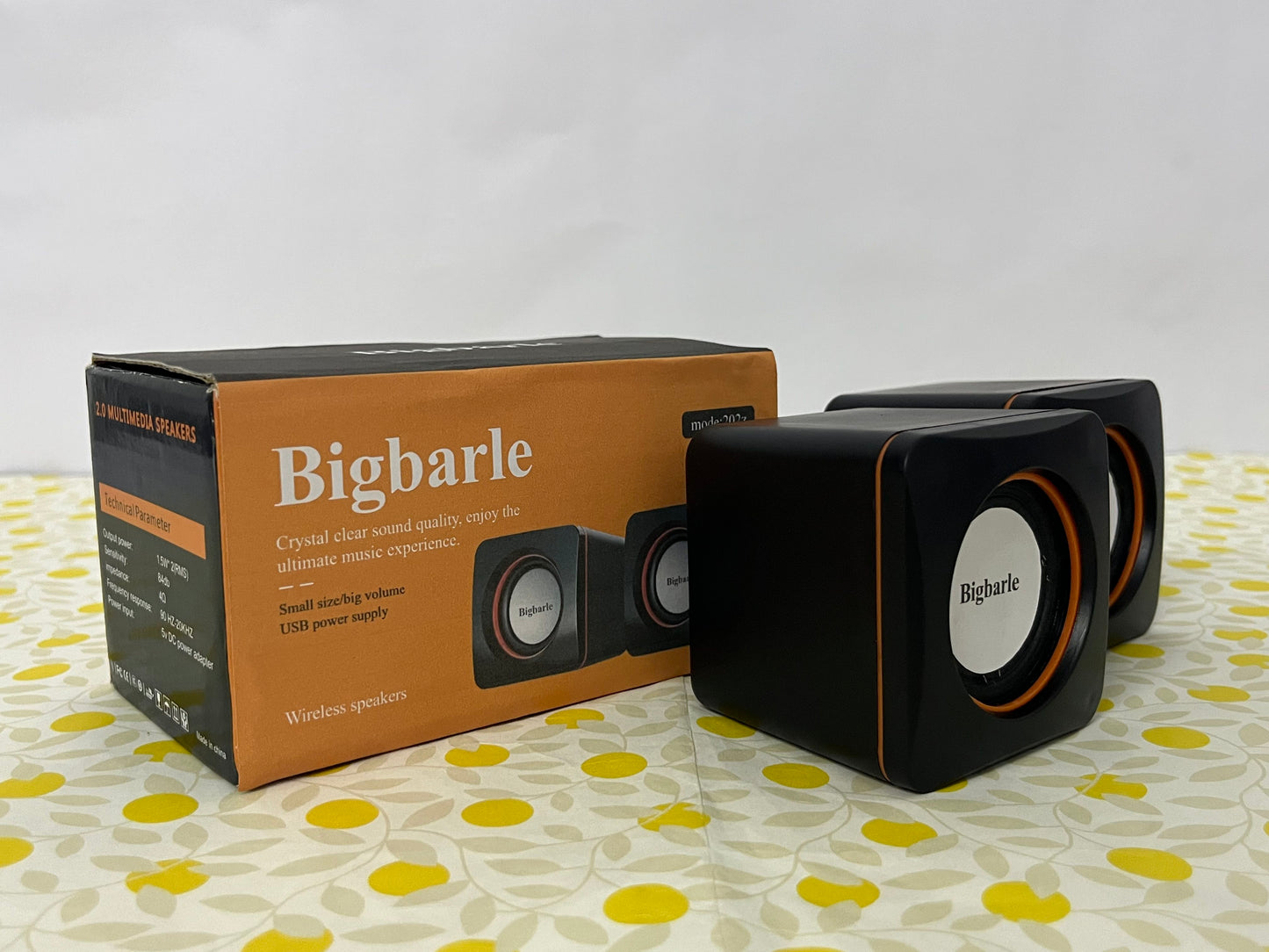 Bigbarle Wireless speakers Small Speaker Laptop Desktop Computer Speaker with Subwoofer Home Desktop Small