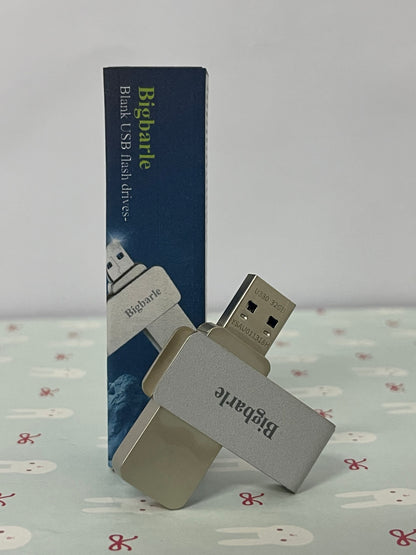 Bigbarle Blank USB flash drives 32GB USB Flash Drive USB 2.0 Thumb Drives Jump Drive Fold Storage Memory Stick Swivel Design