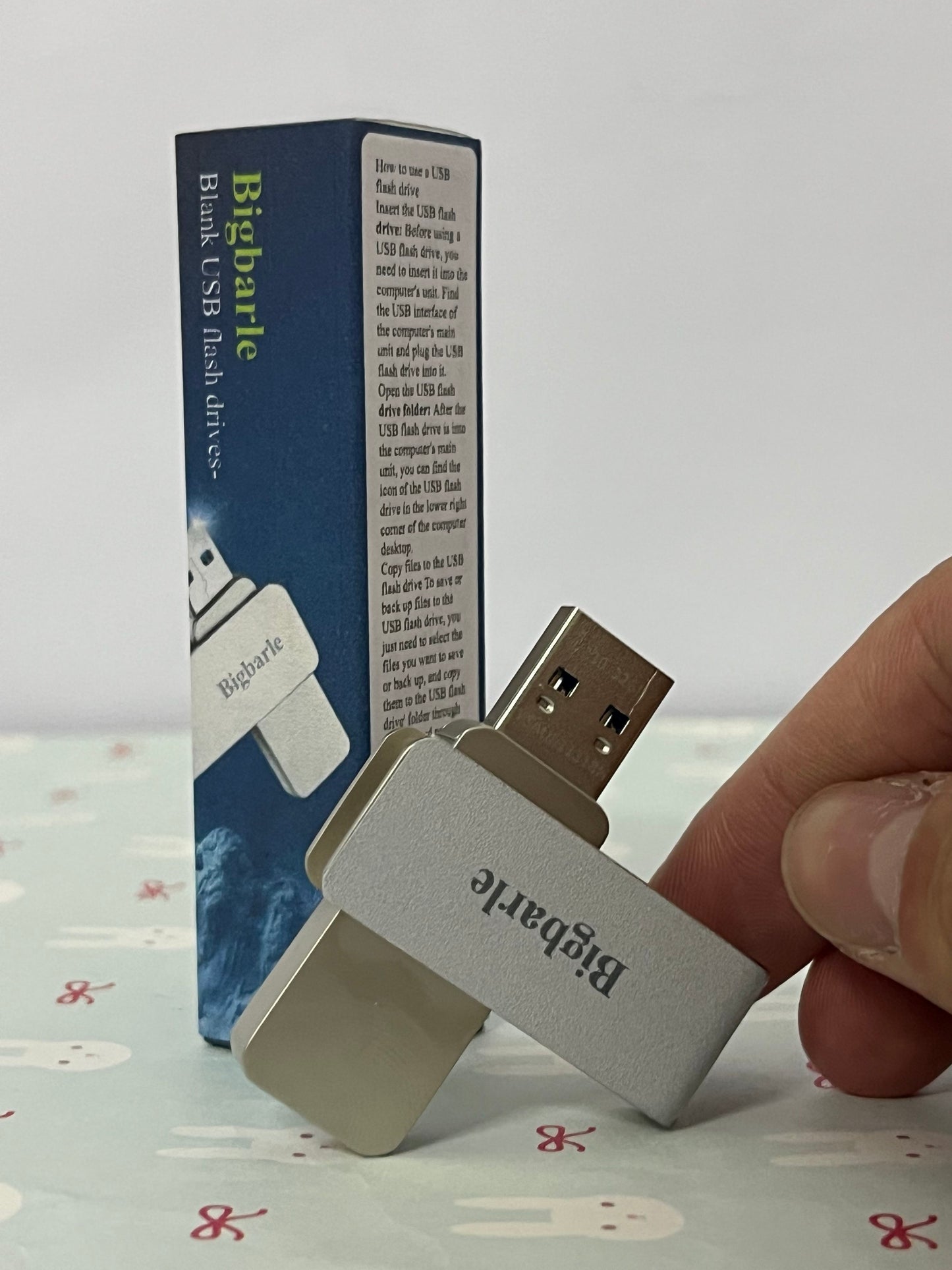 Bigbarle Blank USB flash drives 32GB USB Flash Drive USB 2.0 Thumb Drives Jump Drive Fold Storage Memory Stick Swivel Design
