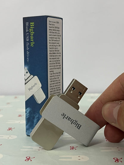 Bigbarle Blank USB flash drives 32GB USB Flash Drive USB 2.0 Thumb Drives Jump Drive Fold Storage Memory Stick Swivel Design