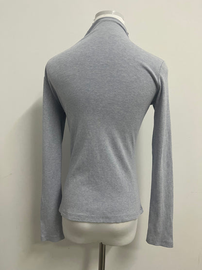 Wishello Women's Cutout Tops Basic Long Sleeve Round Neck Slim Fit Sweaters