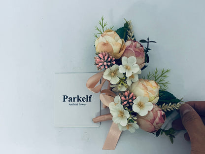 Parkelf Artificial flowers Adjustable Flower Crown Floral Headband Fairy Garland Bohemia Hair Wreath Headpiece with Ribbon for Wedding Ceremony Pregnancy Photograph Party Festival