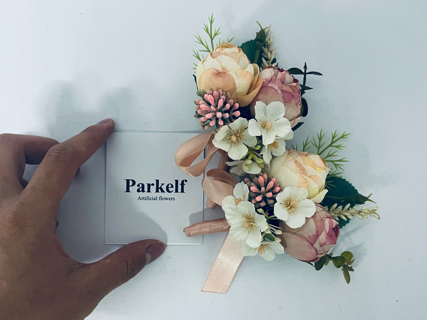 Parkelf Artificial flowers Adjustable Flower Crown Floral Headband Fairy Garland Bohemia Hair Wreath Headpiece with Ribbon for Wedding Ceremony Pregnancy Photograph Party Festival