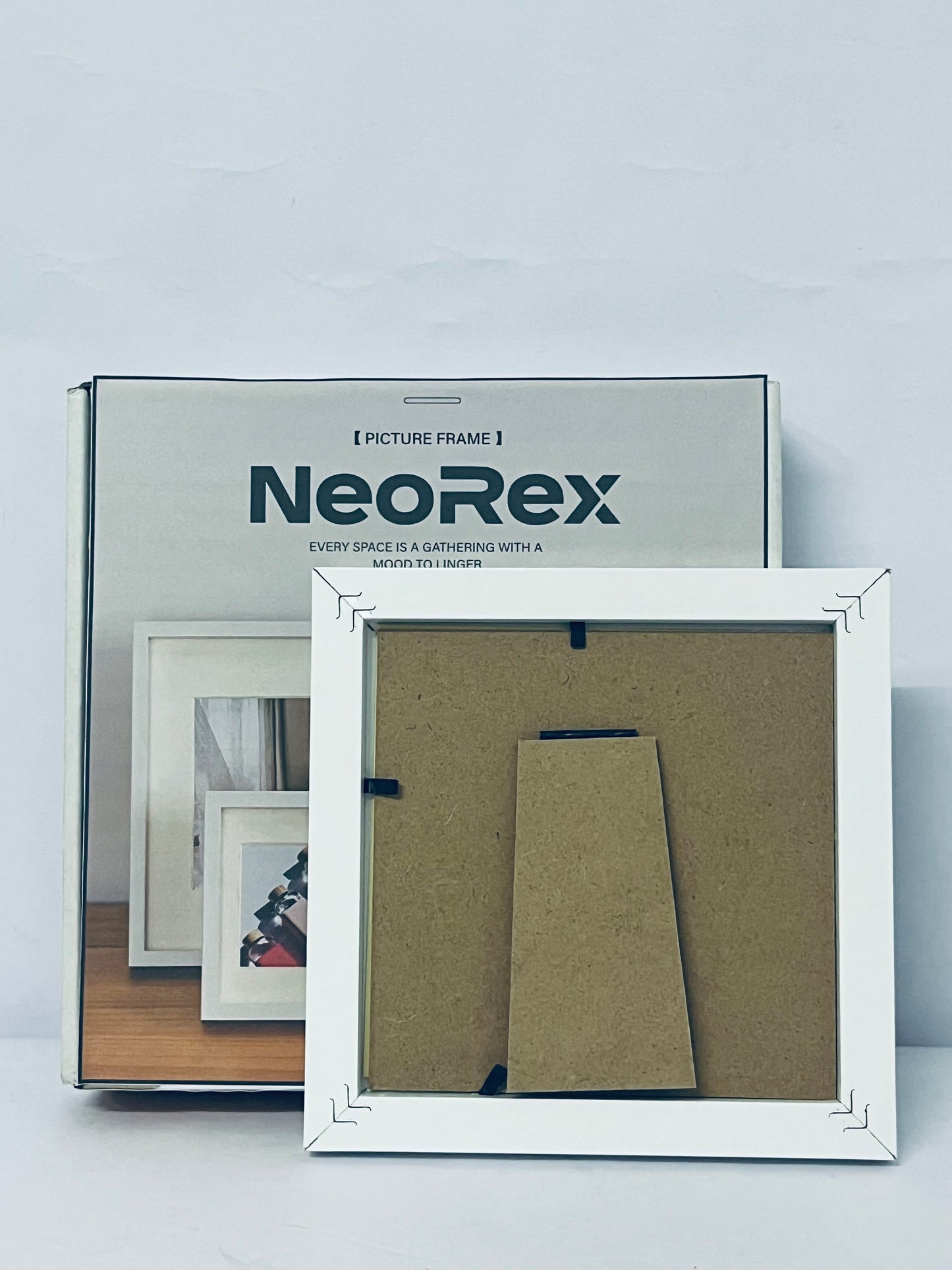 NeoRex Picture Frame, Wall Hanging Photo Frame or Tabletop Display Gallery Frame (White)
