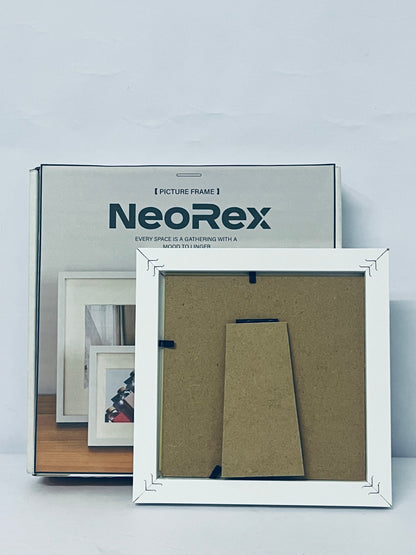 NeoRex Picture Frame, Wall Hanging Photo Frame or Tabletop Display Gallery Frame (White)