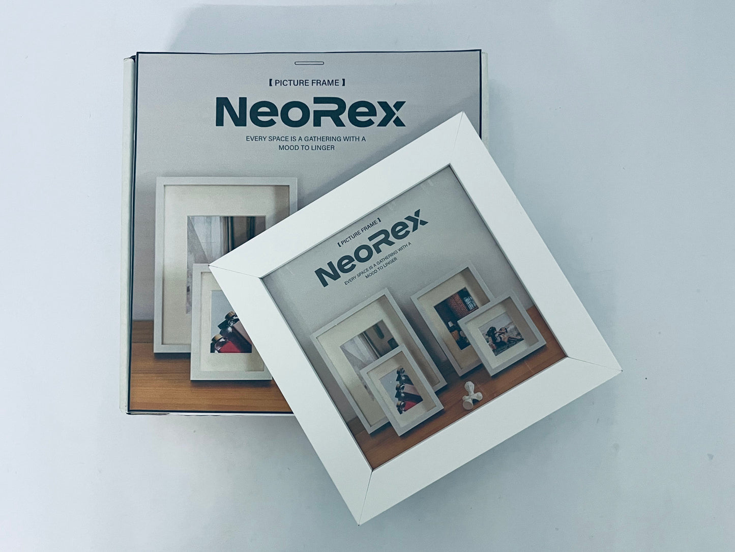 NeoRex Picture Frame, Wall Hanging Photo Frame or Tabletop Display Gallery Frame (White)