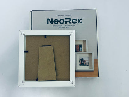 NeoRex Picture Frame, Wall Hanging Photo Frame or Tabletop Display Gallery Frame (White)