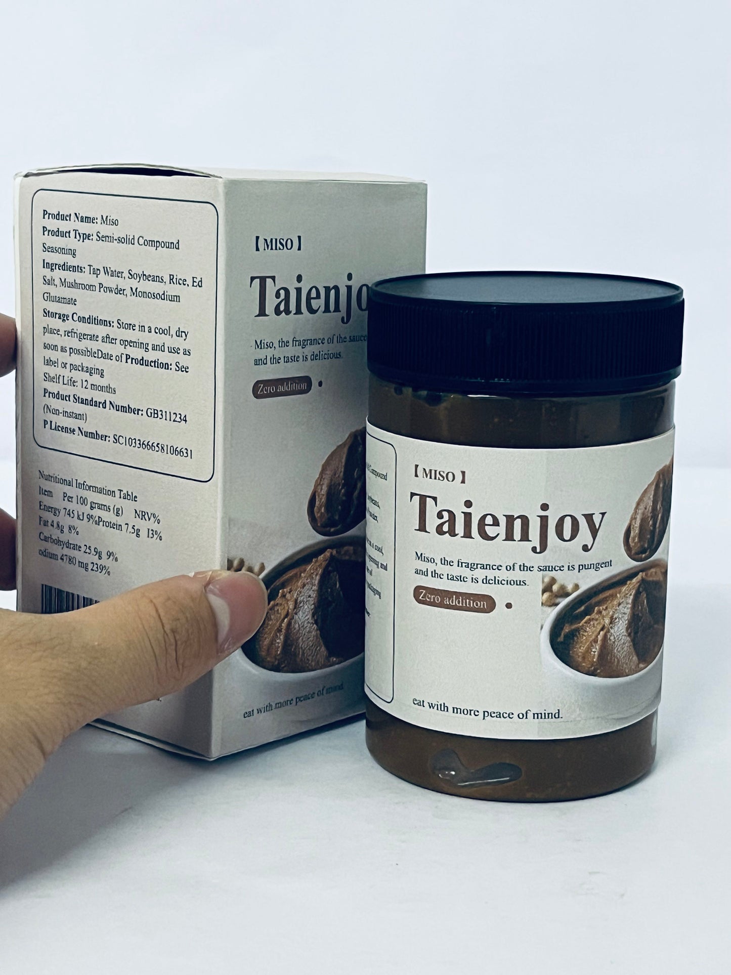 Taienjoy Miso Organic White Dashi Miso Paste Bonito and Kelp Stock Gluten Free