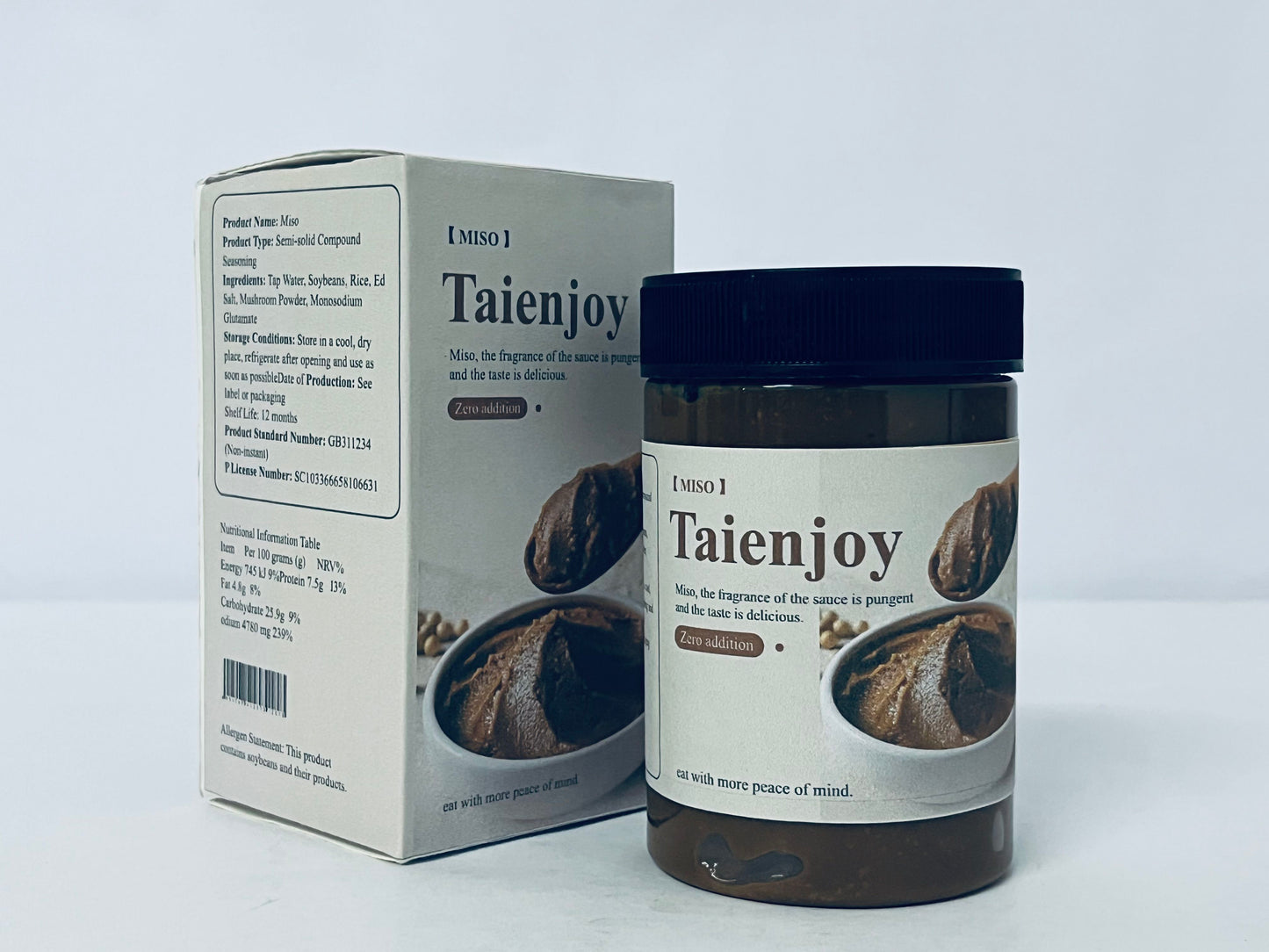 Taienjoy Miso Organic White Dashi Miso Paste Bonito and Kelp Stock Gluten Free