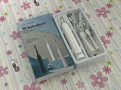 Whitedeer Electric toothbrushes Gifts Ideal for Adult Children and Couples Use USB Fast Charging Waterproof Toothbrush(White)