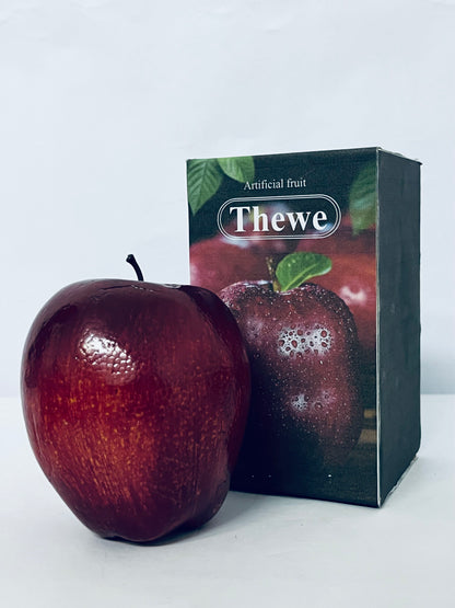 Thewe Artificial fruit Fake Simulation Fruit for Home Kitchen Party Photography Prop Wedding Decoration (1Pc Dark Red Apples)