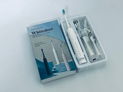 Whitedeer Electric toothbrushes Gifts Ideal for Adult Children and Couples Use USB Fast Charging Waterproof Toothbrush(White)