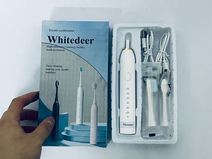 Whitedeer Electric toothbrushes Gifts Ideal for Adult Children and Couples Use USB Fast Charging Waterproof Toothbrush(White)