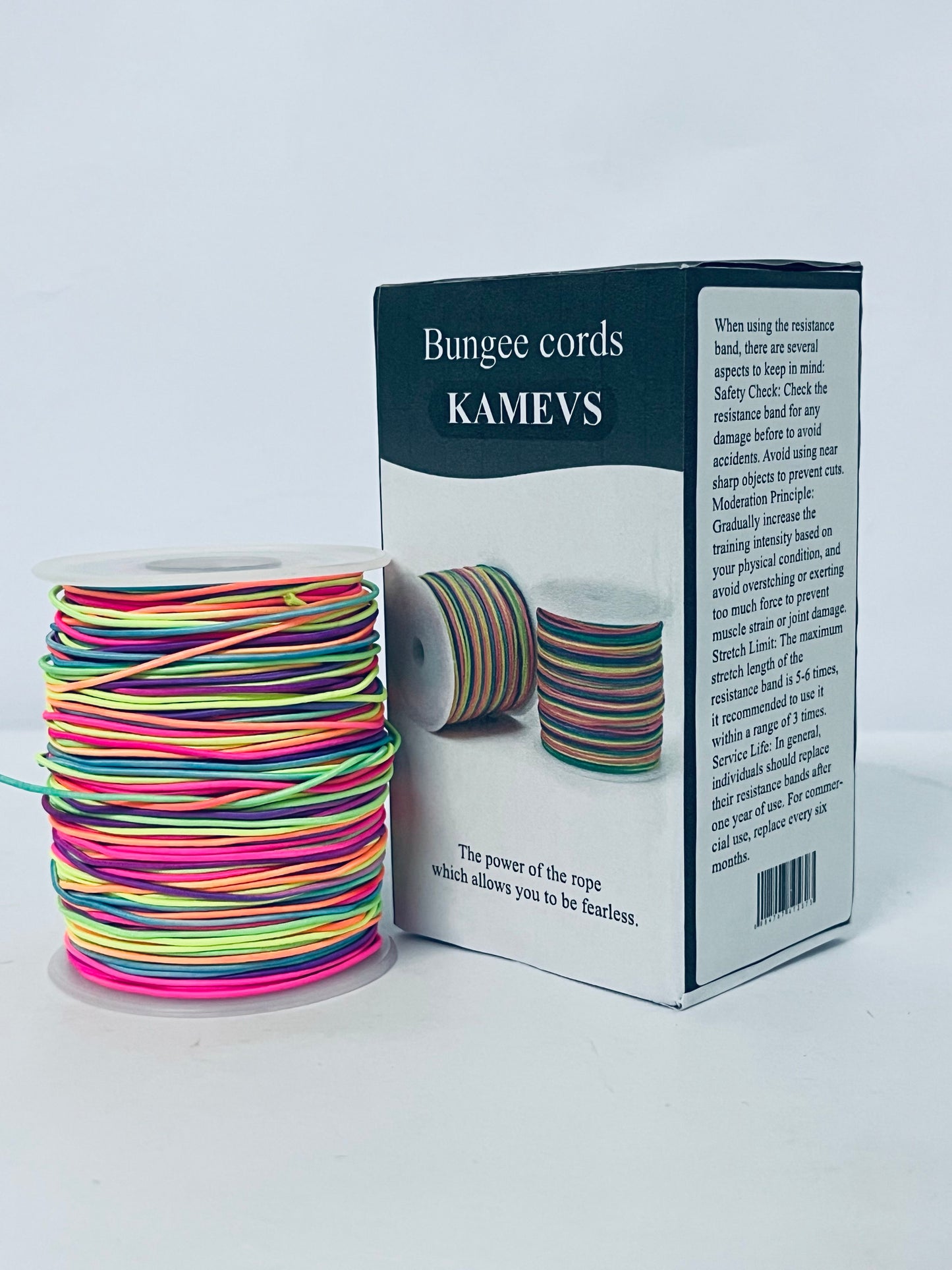 KAMEVS Bungee cords Elastic String for Bracelets, 1mm x 330 Feet Sturdy Rainbow Elastic Cord for Jewelry Making, Necklaces, Beading and Crafts