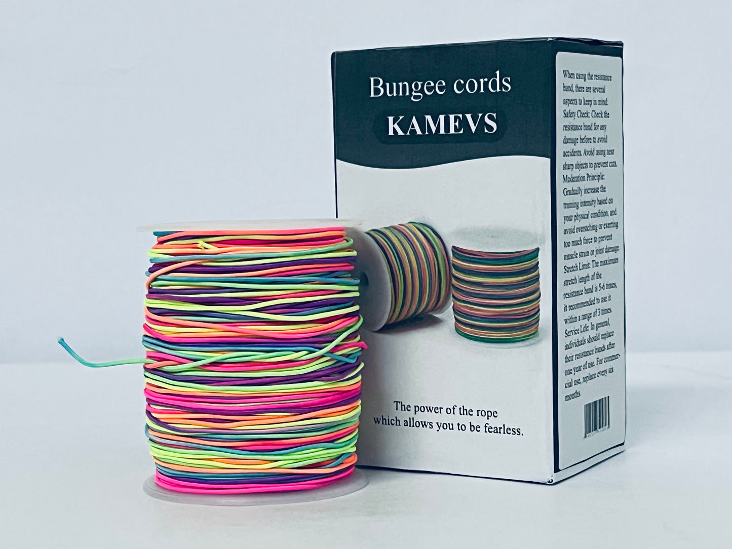 KAMEVS Bungee cords Elastic String for Bracelets, 1mm x 330 Feet Sturdy Rainbow Elastic Cord for Jewelry Making, Necklaces, Beading and Crafts