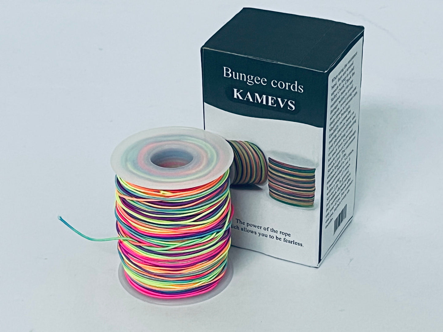 KAMEVS Bungee cords Elastic String for Bracelets, 1mm x 330 Feet Sturdy Rainbow Elastic Cord for Jewelry Making, Necklaces, Beading and Crafts