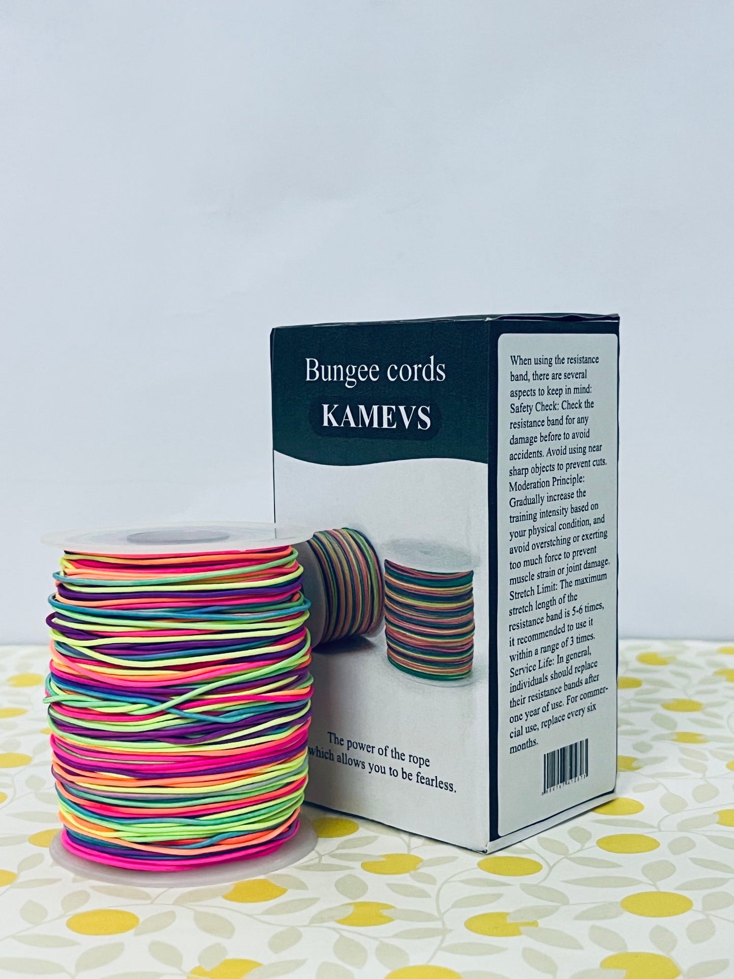 KAMEVS Bungee cords Elastic String for Bracelets, 1mm x 330 Feet Sturdy Rainbow Elastic Cord for Jewelry Making, Necklaces, Beading and Crafts