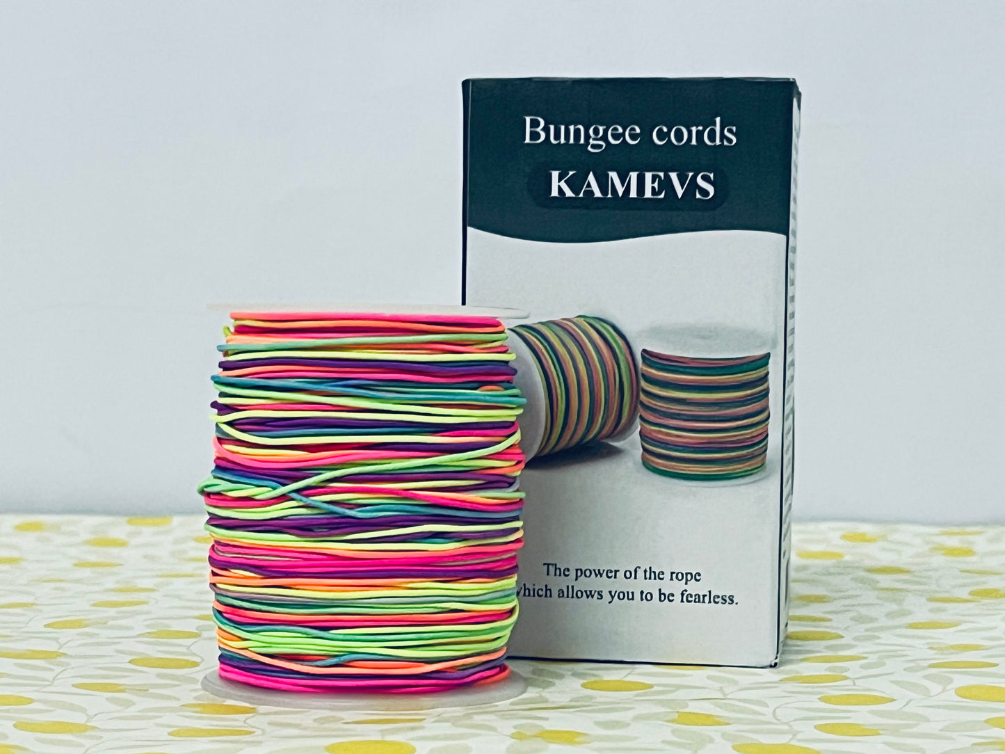 KAMEVS Bungee cords Elastic String for Bracelets, 1mm x 330 Feet Sturdy Rainbow Elastic Cord for Jewelry Making, Necklaces, Beading and Crafts