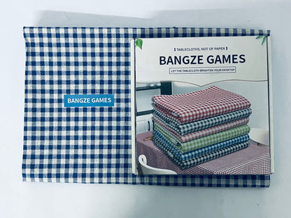 BANGZE GAMES Tablecloths, not of paper Rectangle Plastic Tablecloth 54 x 108 Inches Premium Royal Blue Checkered Decorative Table Cover for Baby Shower, Birthday, Wedding, Indoor and Outdoor use