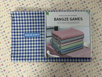BANGZE GAMES Tablecloths, not of paper Rectangle Plastic Tablecloth 54 x 108 Inches Premium Royal Blue Checkered Decorative Table Cover for Baby Shower, Birthday, Wedding, Indoor and Outdoor use