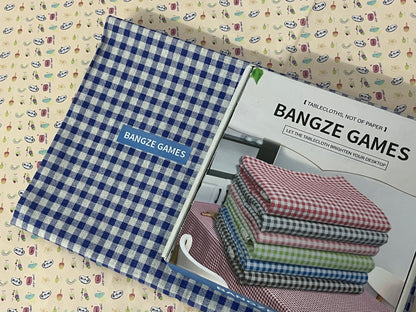 BANGZE GAMES Tablecloths, not of paper Rectangle Plastic Tablecloth 54 x 108 Inches Premium Royal Blue Checkered Decorative Table Cover for Baby Shower, Birthday, Wedding, Indoor and Outdoor use