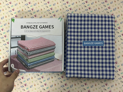 BANGZE GAMES Tablecloths, not of paper Rectangle Plastic Tablecloth 54 x 108 Inches Premium Royal Blue Checkered Decorative Table Cover for Baby Shower, Birthday, Wedding, Indoor and Outdoor use