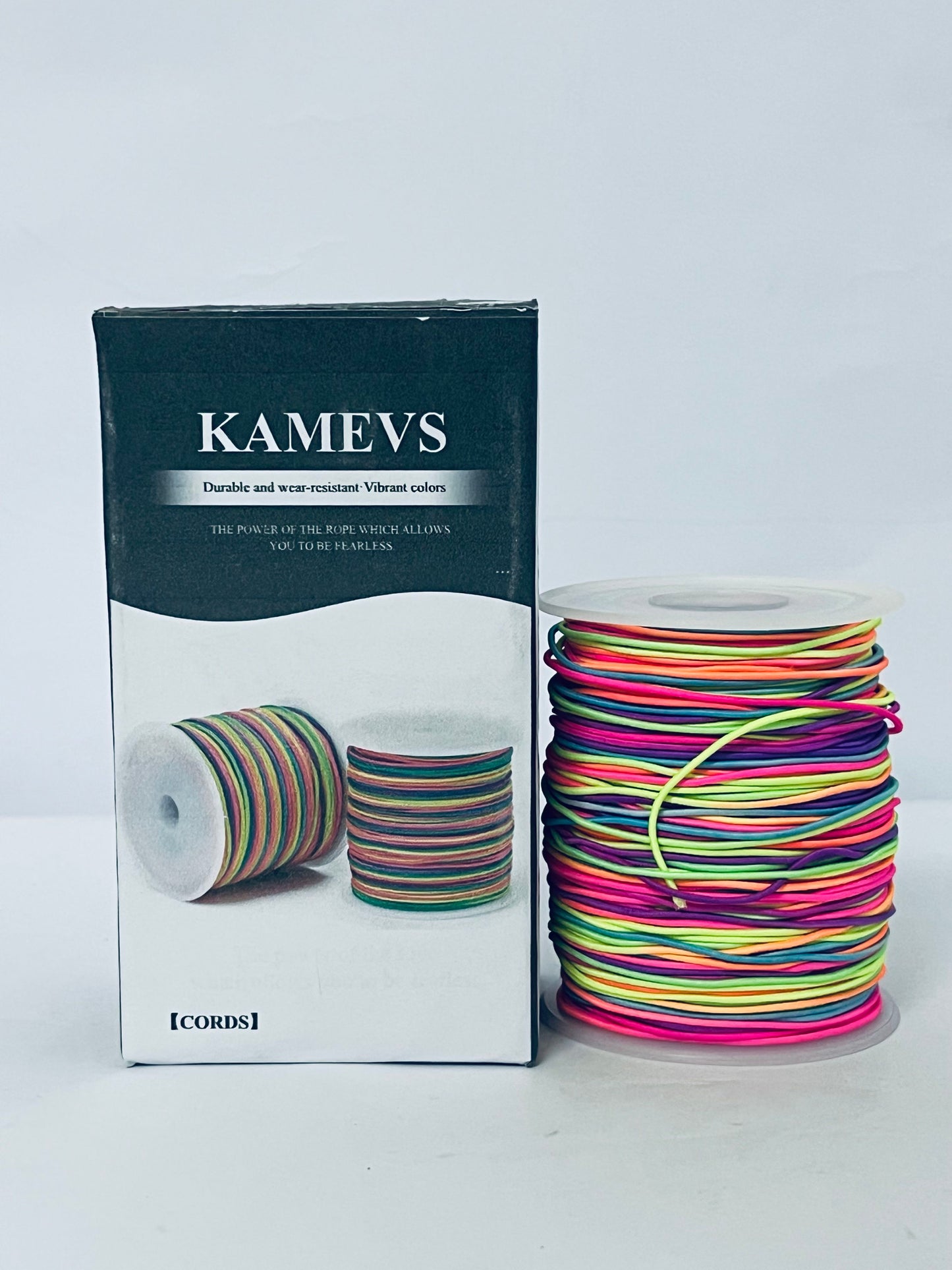 KAMEVS Cord Elastic String for Bracelets, 1mm x 330 Feet Sturdy Rainbow Elastic Cord for Jewelry Making, Necklaces, Beading and Crafts