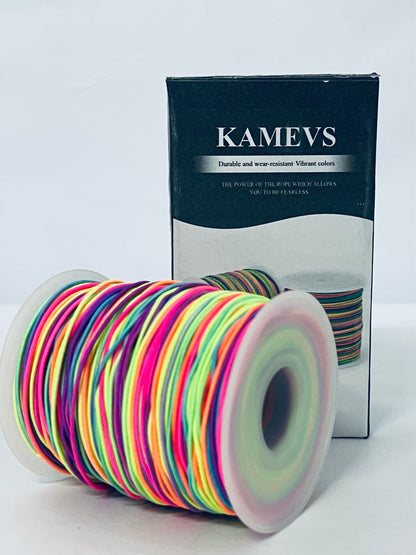 KAMEVS Cord Elastic String for Bracelets, 1mm x 330 Feet Sturdy Rainbow Elastic Cord for Jewelry Making, Necklaces, Beading and Crafts