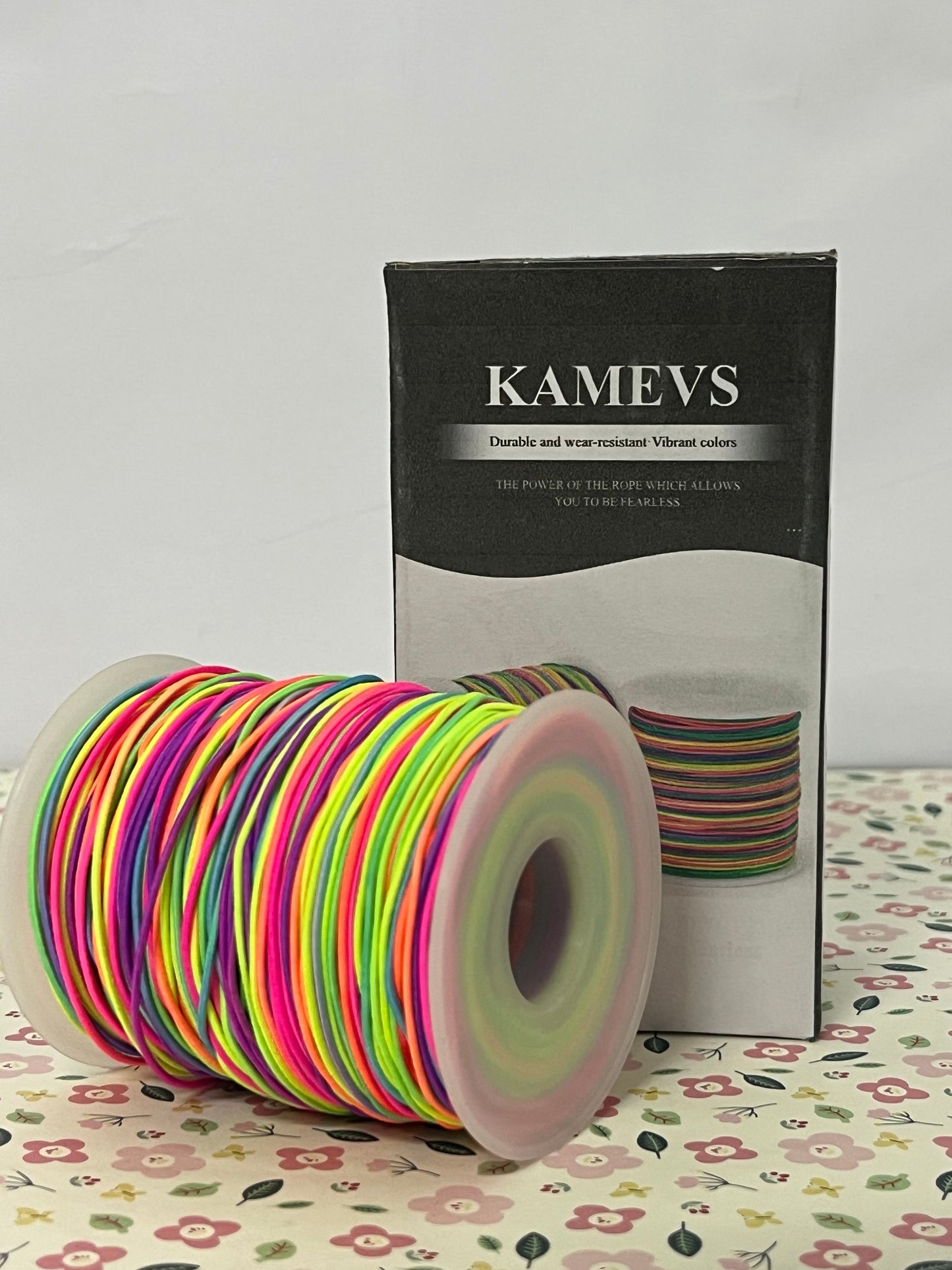 KAMEVS Cord Elastic String for Bracelets, 1mm x 330 Feet Sturdy Rainbow Elastic Cord for Jewelry Making, Necklaces, Beading and Crafts