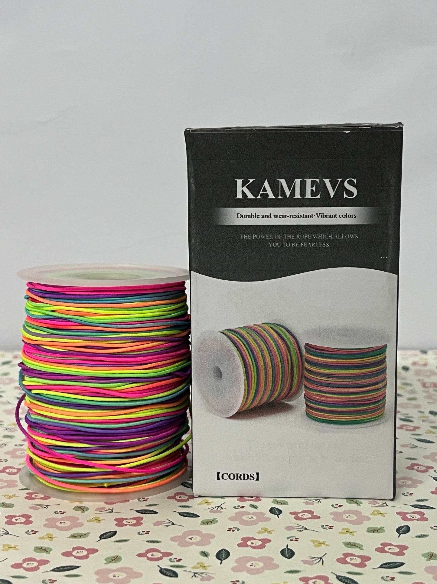 KAMEVS Cord Elastic String for Bracelets, 1mm x 330 Feet Sturdy Rainbow Elastic Cord for Jewelry Making, Necklaces, Beading and Crafts