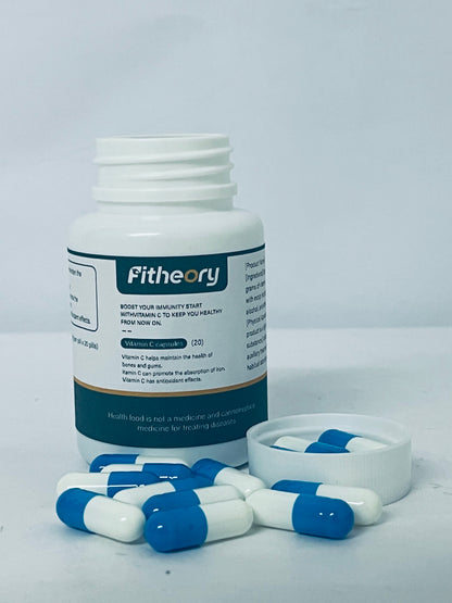 Fitheory Vitamin C Capsules Daily Antioxidant & Immune Support - Non-GMO