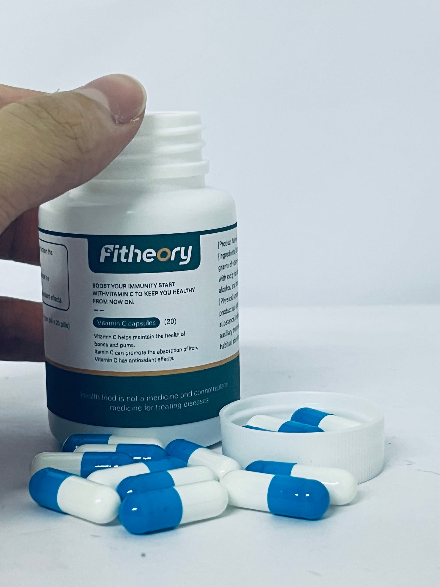 Fitheory Vitamin C Capsules Daily Antioxidant & Immune Support - Non-GMO