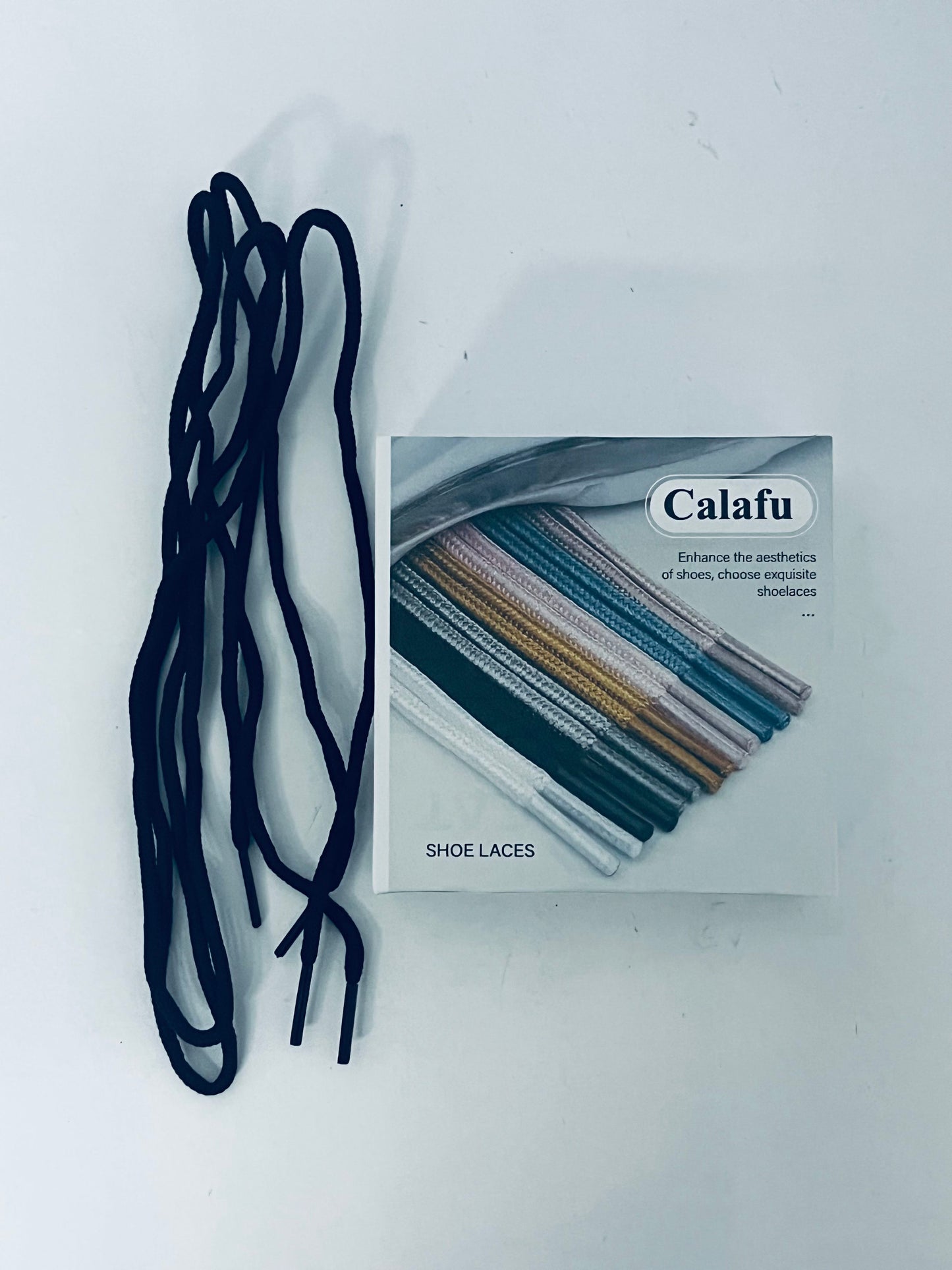 Calafu 5 Pairs Round Shoe laces Outdoor Work & Hiking Shoe Laces for Boots