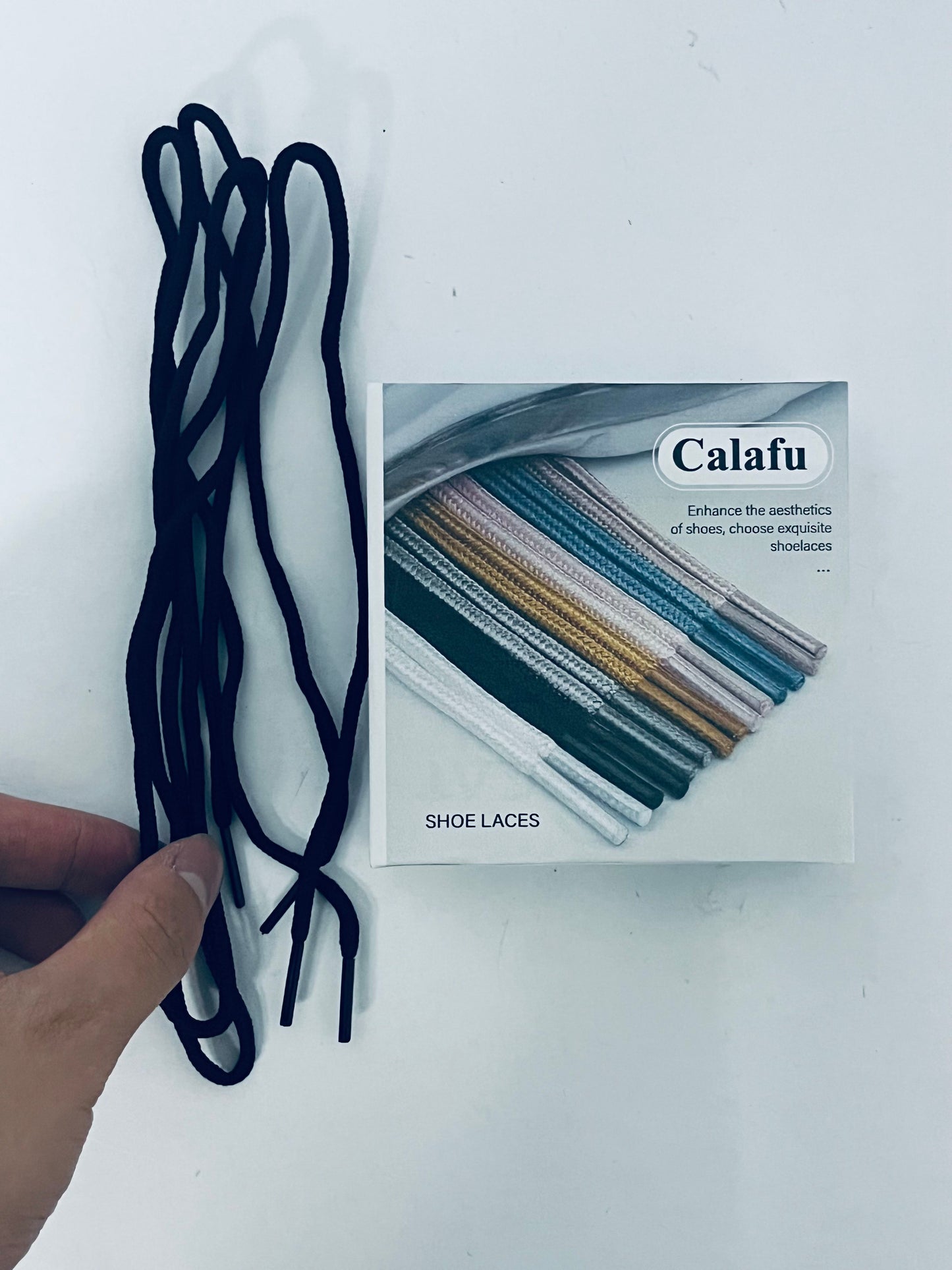 Calafu 5 Pairs Round Shoe laces Outdoor Work & Hiking Shoe Laces for Boots