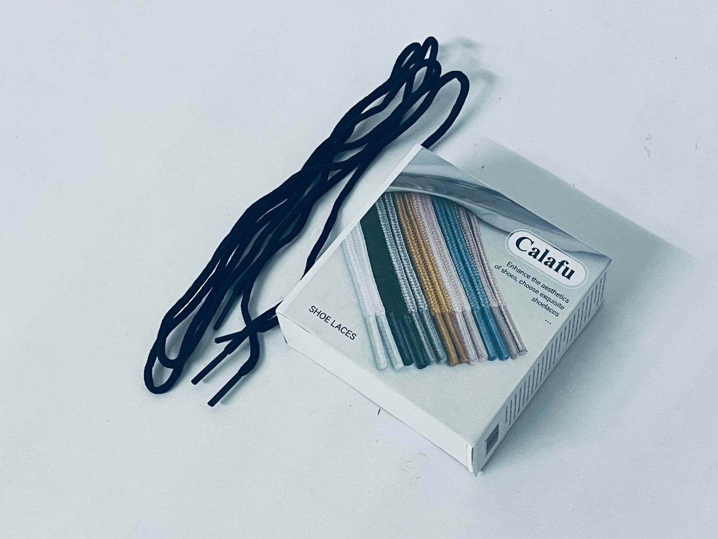 Calafu 5 Pairs Round Shoe laces Outdoor Work & Hiking Shoe Laces for Boots