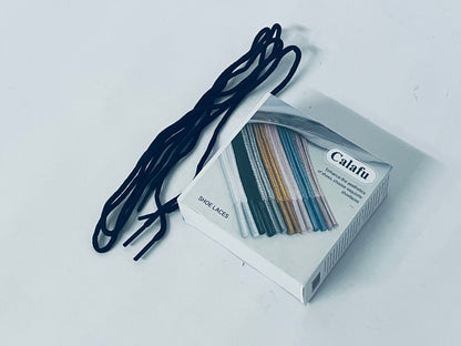 Calafu 5 Pairs Round Shoe laces Outdoor Work & Hiking Shoe Laces for Boots