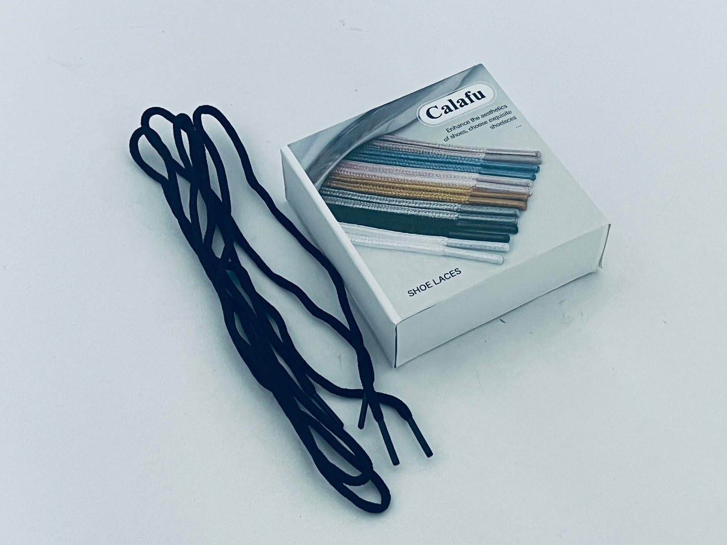 Calafu 5 Pairs Round Shoe laces Outdoor Work & Hiking Shoe Laces for Boots