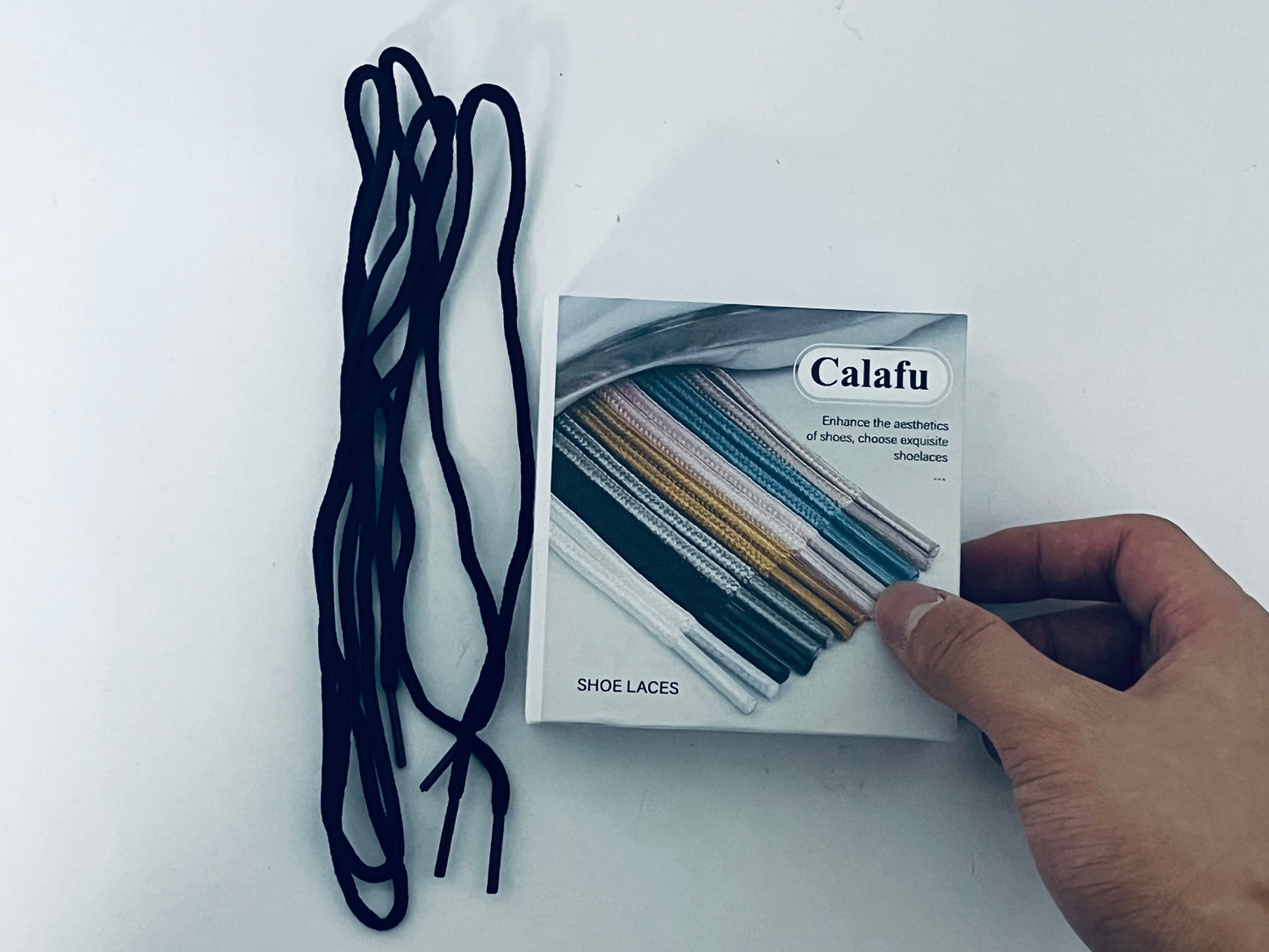 Calafu 5 Pairs Round Shoe laces Outdoor Work & Hiking Shoe Laces for Boots